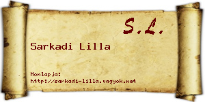 Sarkadi Lilla névjegykártya